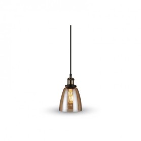 Lampadario per Esterno Vintage VT-7140 Amber Glass V-Tac 3736