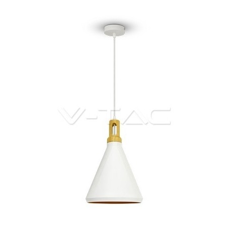 Lampadario per Esterno VT-7525 con portalampada parabola bianca V-Tac 3761
