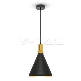 Lampadario per Esterno VT-7525 con portalampada parabola nero V-Tac 3762