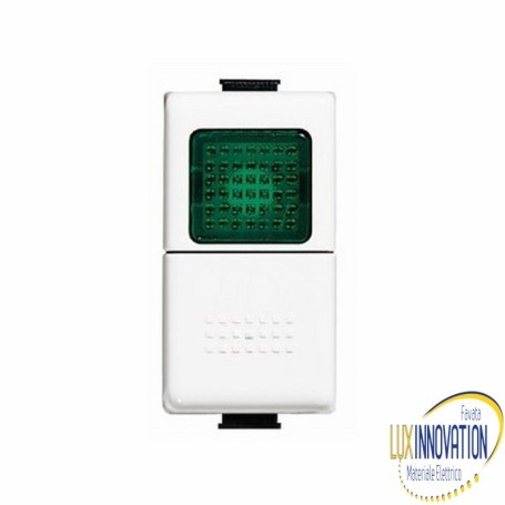 Pulsante Unipolare NO 10A Con Diffusore Verde Serie Civili Bticino Matix  Pulsante Unipolare NO 10A Con Diffusore Verde Serie Civili Bticino Matix