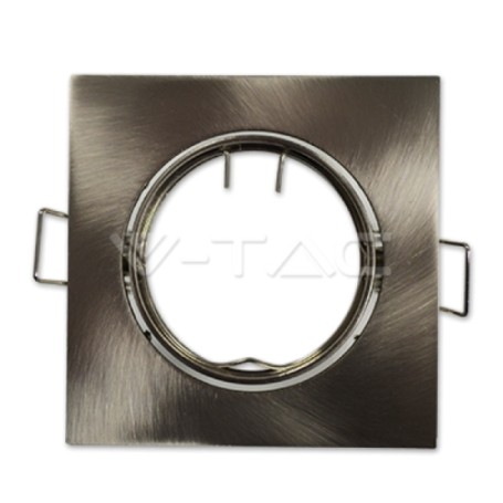 Faretto quadrato da incasso cartongesso Acciaio Spazzolato