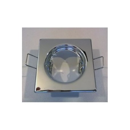 Faretto quadrato da incasso cartongesso Cromo Lucido