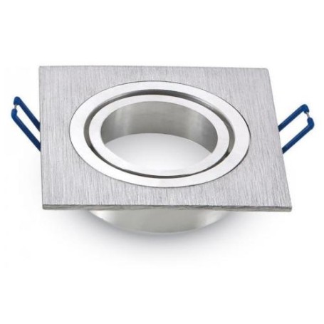 Faretto quadrato da incasso cartongesso Lucido e Spazzolato