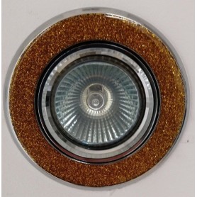 Faretto rotondo da incasso cartongesso Con Brillantini Oro