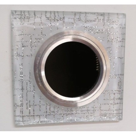 Faretto quadrato da incasso cartongesso Vetro Quadrato Glitter
