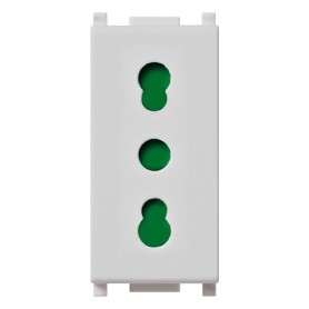 Presa 16A 2P+T  P17/11 vimar plana Silver 14203.SL