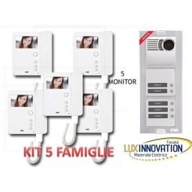 Kit Videocitofono 4 famiglie Urmet quadrifamiliare
