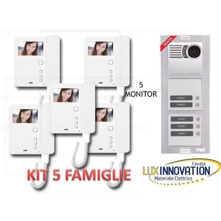 Kit Videocitofono 4 famiglie Urmet quadrifamiliare Kit Videocitofono 4 famiglie Urmet quadrifamiliare
