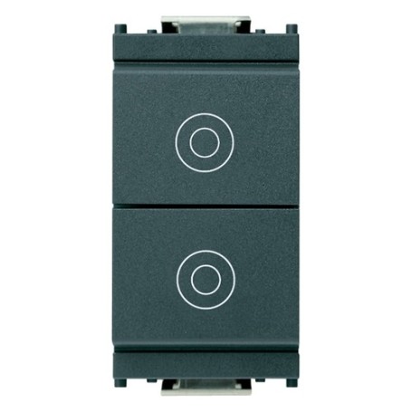 Doppio pulsante 1 Modulo 10A Vimar 16121 Idea