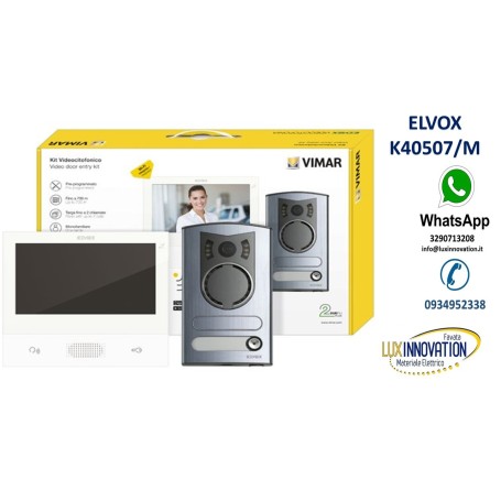 Kit videocitofonico mono TAB 7S b.+13F2 - K40507/M ELVOX VIMAR Kit videocitofonico mono TAB 7S b.+13F2 - K40507/M ELVOX VIMAR