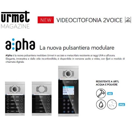 NEW Alpha è la nuova pulsantiera modulare Urmet