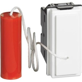 Pulsante 1p no 10a a tirante bianco  KW4033