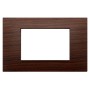 Placca 3 moduli legno compatibile Vimar Plana tipo 14653.33 makorè
