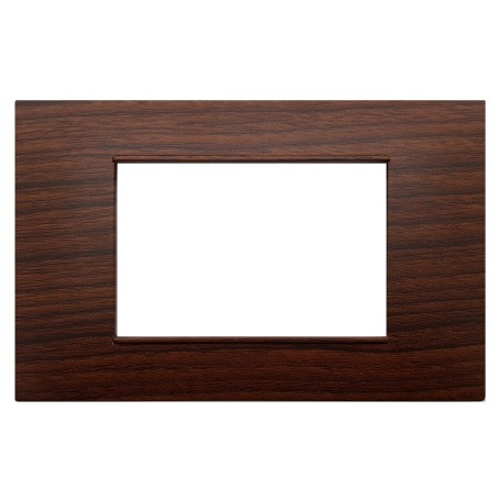 Placca 3 moduli compatibile Vimar Plana Legno scuro tipo 14653.33 makorè Placca 3 moduli compatibile Vimar Plana Legno scuro tipo 14653.33 makorè