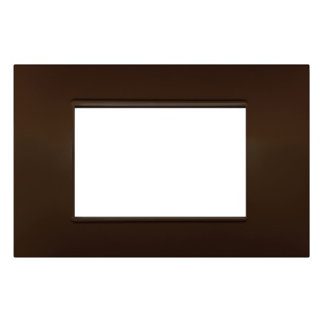 Placca 3 moduli marrone chiaro compatibile Vimar Plana Placca 3 moduli marrone chiaro compatibile Vimar Plana