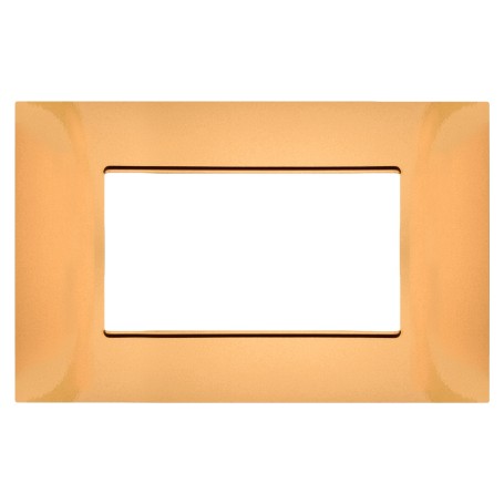 Placca 3 moduli oro opaco compatibile Vimar Plana tipo 14653.25 Placca 3 moduli oro opaco compatibile Vimar Plana tipo 14653.25