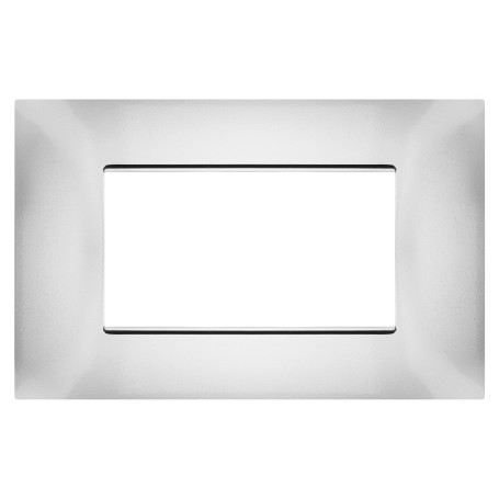 Placca 3 moduli nichel opaco compatibile Vimar Plana tipo 14653.25 Placca 3 moduli nichel opaco compatibile Vimar Plana tipo 14653.25