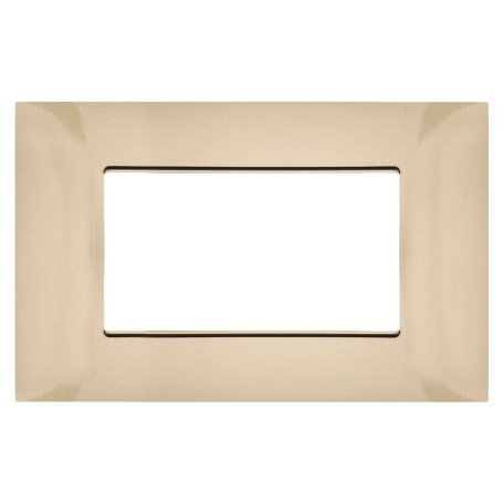 Placca 3 moduli champagne opaco compatibile Vimar Plana tipo 14653.22 Placca 3 moduli champagne opaco compatibile Vimar Plana tipo 14653.22