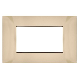 Placca 3 moduli champagne opaco compatibile Vimar Plana tipo 14653.22