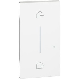 mod nera LIVING NOW KW40M2 Cover illuminabile. Simbolo Entra & Esci per comando scenario