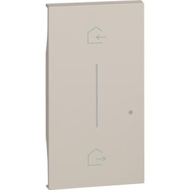 Cover nera LIVING NOW KW40M2 illuminabile. Simbolo Entra & Esci per comando scenario