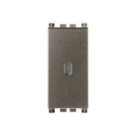 Pulsante 1P 10A assiale  Metal silver 19108.M
