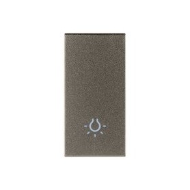 Tasto 1M simbolo luce metal silver 19021.L.M