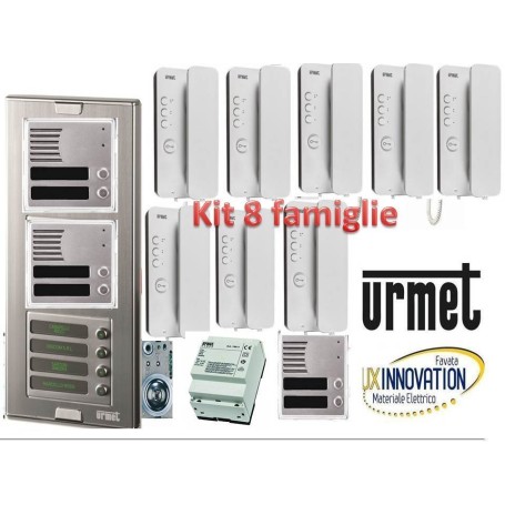 Kit citofonico urmet 8 famiglie otto appartamenti