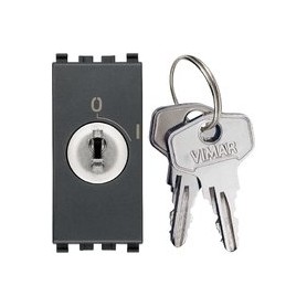 Interruttore 2P 16AX+ chiave OFF grigio Vimar Eikon 20082