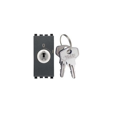Interruttore 2P 16AX+ chiave OFF grigio Vimar Eikon 20082