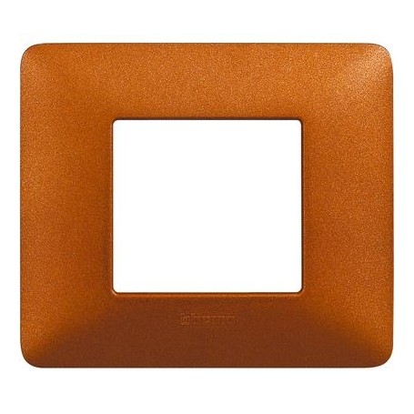 Placca 2 moduli rosso terra scatola rotonda Bticino Matix AM4802TRT Placca 2 moduli rosso terra scatola rotonda Bticino Matix AM4802TRT