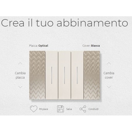 Crea il tuo abbinamento della tua placca Living Now