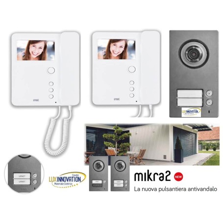 Kit Videocitofono VILLA MONOFAMILIARE URMET 1784/761 CON PULSANTIERA MIKRA2 ZAMA Kit Videocitofono VILLA MONOFAMILIARE URMET 1784/761 CON PULSANTIERA MIKRA2 ZAMA