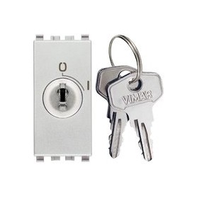 INTERRUTTORE  2P +CHIAVE Vimar Eikon 20082.N  silver