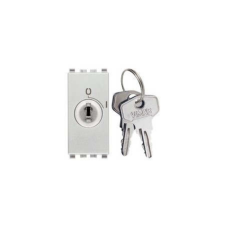 INTERRUTTORE  2P +CHIAVE Vimar Eikon 20082.N  silver