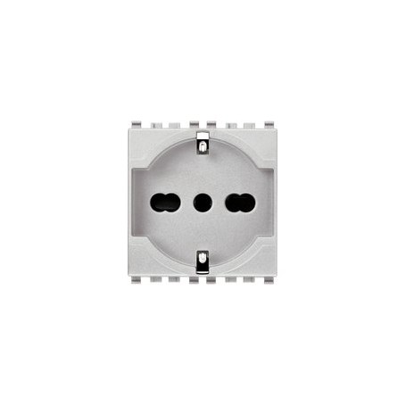 Presa SICURY 2P+T Vimar Eikon 20210.N  silve Presa SICURY 2P+T Vimar Eikon 20210.N  silve