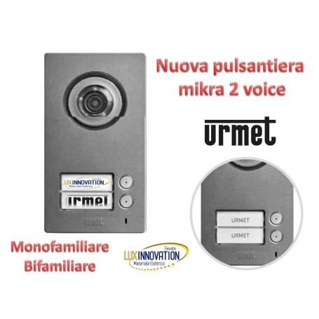 Pulsantiera urmet mikra 2 voice monofamiliare / bifamiliare videocitofono ( come 1783/1) Pulsantiera urmet mikra 2 voice monofamiliare / bifamiliare videocitofono ( come 1783/1)
