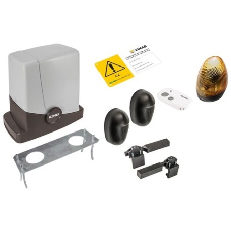 KIT AUTOMAZIONE CANCELLO ELVOX EK14 ACTO 24V CANCELLO SCORREVOLE vimar 400KG