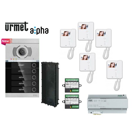 KIT VIDEOCITOFONO URMET ALPHA 4 FAMIGLIE KIT VIDEOCITOFONO 4 MONITOR 4 PULSANTI KIT VIDEOCITOFONO URMET ALPHA 4 FAMIGLIE KIT VIDEOCITOFONO 4 MONITOR 4 PULSANTI