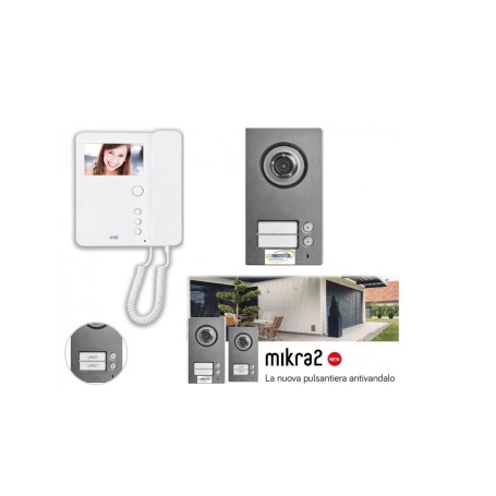 Kit Videocitofono MONOFAMILIARE URMET 1784/661 CON PULSANTIERA DA PARETE