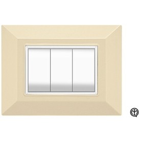 Placca 3m oro satinato Vimar Eikon Compatibile metallo