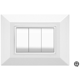 Placca 3m bianco Vimar Eikon Compatibile