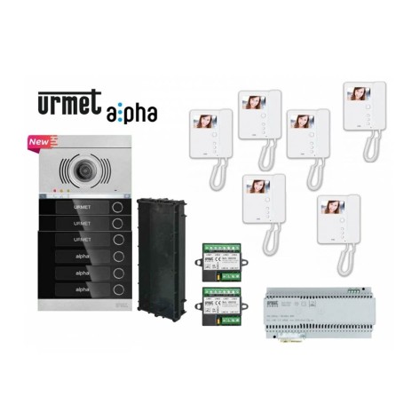 KIT VIDEOCITOFONO URMET ALPHA 5 FAMIGLIE KIT VIDEOCITOFONO 6 MONITOR 6 PULSANTI KIT VIDEOCITOFONO URMET ALPHA 5 FAMIGLIE KIT VIDEOCITOFONO 6 MONITOR 6 PULSANTI
