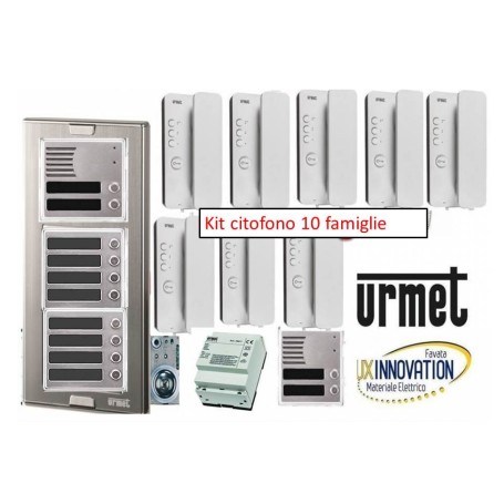 Kit citofonico urmet 10 famiglie dieci appartamenti
