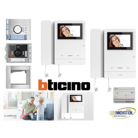 kit videocitofono bifamiliare bticino 344824 swing bianco a colori 360001 kit videocitofono bifamiliare bticino 344824 swing bianco a colori 360001