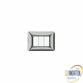Placca Bticino Matix 3 moduli Rosso Terra