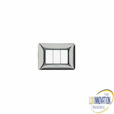 Placca Bticino Matix 3 moduli Rosso Terra Placca Bticino Matix 3 moduli Rosso Terra