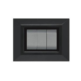 Placca Grigio Scuro Vimar Eikon Compatibile 3 posti