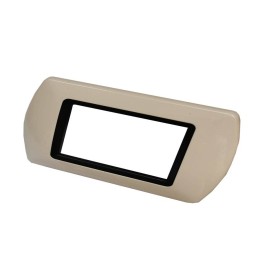 Placca 3 posti Avorio Compatibile con Bticino Living