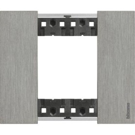 Bticino PLACCA 3 POSTI ACCIAIO LIVING NOW KA4803ZG